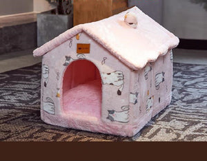 Aussie SnugDen™ | 2-in-1 Foldable Pet Cave & Cozy Bed for Dogs & Cats (All Seasons Comfort)