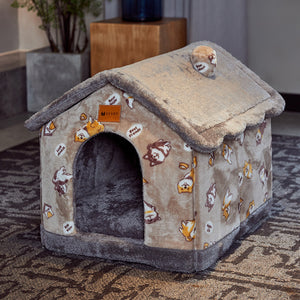 Aussie SnugDen™ | 2-in-1 Foldable Pet Cave & Cozy Bed for Dogs & Cats (All Seasons Comfort)