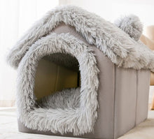 Load image into Gallery viewer, Aussie SnugDen™ | 2-in-1 Foldable Pet Cave &amp; Cozy Bed for Dogs &amp; Cats (All Seasons Comfort)
