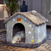 Load image into Gallery viewer, Aussie SnugDen™ | 2-in-1 Foldable Pet Cave &amp; Cozy Bed for Dogs &amp; Cats (All Seasons Comfort)
