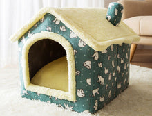 Load image into Gallery viewer, Aussie SnugDen™ | 2-in-1 Foldable Pet Cave &amp; Cozy Bed for Dogs &amp; Cats (All Seasons Comfort)
