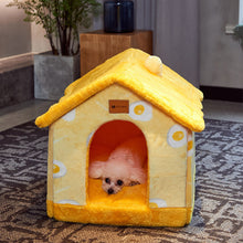 Load image into Gallery viewer, Aussie SnugDen™ | 2-in-1 Foldable Pet Cave &amp; Cozy Bed for Dogs &amp; Cats (All Seasons Comfort)
