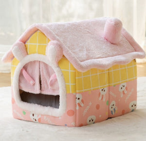 Aussie SnugDen™ | 2-in-1 Foldable Pet Cave & Cozy Bed for Dogs & Cats (All Seasons Comfort)