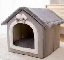 Load image into Gallery viewer, Aussie SnugDen™ | 2-in-1 Foldable Pet Cave &amp; Cozy Bed for Dogs &amp; Cats (All Seasons Comfort)
