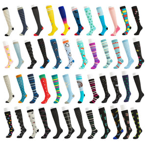 NEW Compression Stockings Unisex Funny Socks for Edema Diabetes Varicose Veins Running Marathon Running Sports Compression Socks