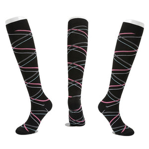 NEW Compression Stockings Unisex Funny Socks for Edema Diabetes Varicose Veins Running Marathon Running Sports Compression Socks